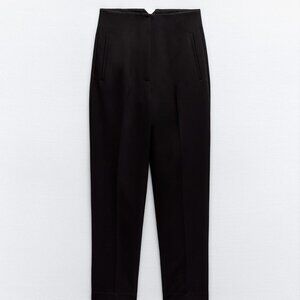ZARA PANTS WITH A HIGH WAIST - BLACK LARGE
